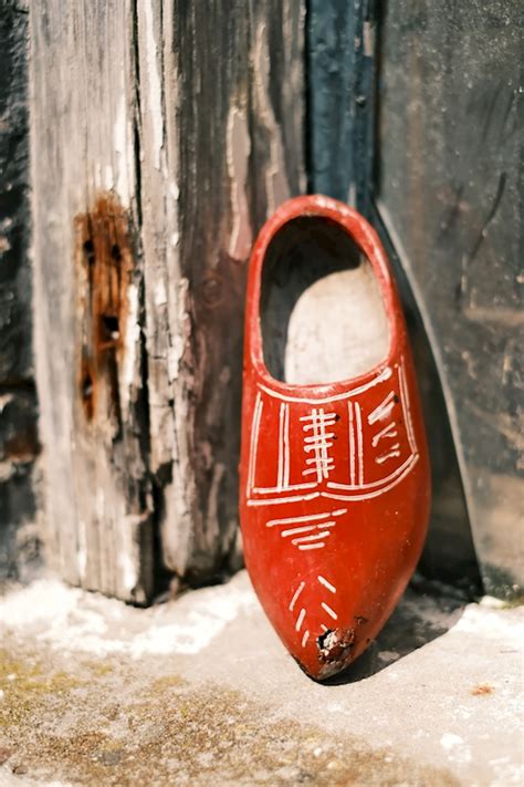 Red Wooden Clog Posters And Prints By Diana Van Neck Printler