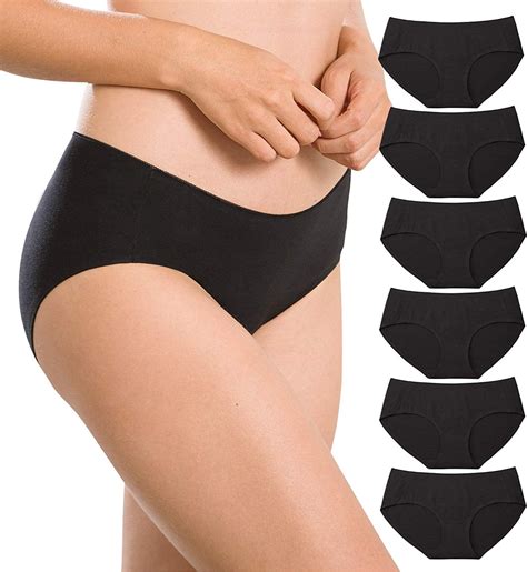 Altheanray Womens Underwear Seamless Cotton Briefs Panties Black Size