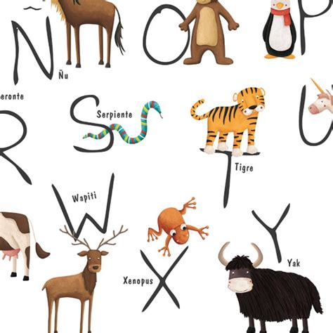 Spanish Alphabet Animals Posters Spanish Alphabet 8ec