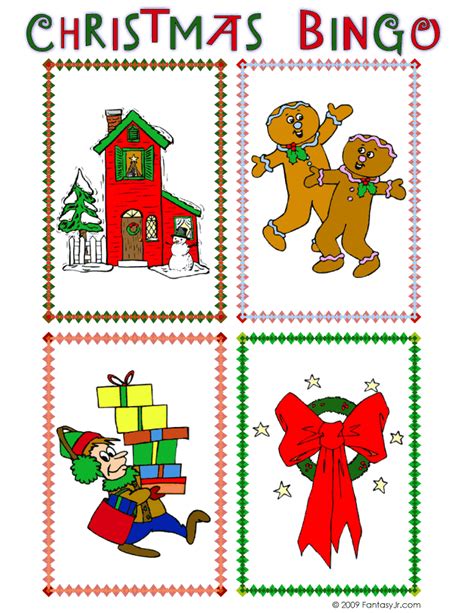 A Set Of Free Christmas Bingo Cards To Download And Print With
