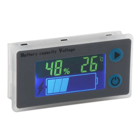 Buy Battery Monitor Drok V Digital Battery Capacity Tester Percentage Level Voltage