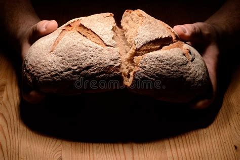 Jesus Breaking Bread Stock Photo Image Of Jesuschrist 4297852