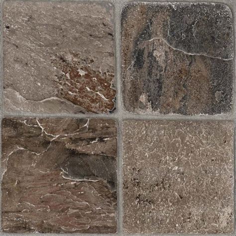 Style Selections 12 In X 12 In Tumbled Stone Peel And Stick Ceramic