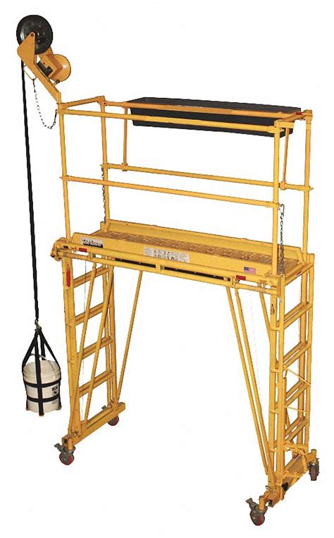 Tele Tower Rolling Work Platform Steel Dual Access Platform Style 24