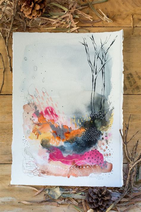 Laura Horn Mixed Media Painting Abstract Watercolor Art Art Painting