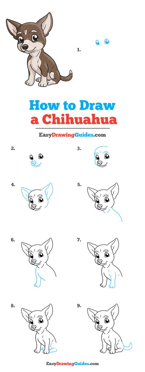 Follow along to learn how to draw a chihuahua easy, step by step. How to Draw a Chihuahua - Really Easy Drawing Tutorial