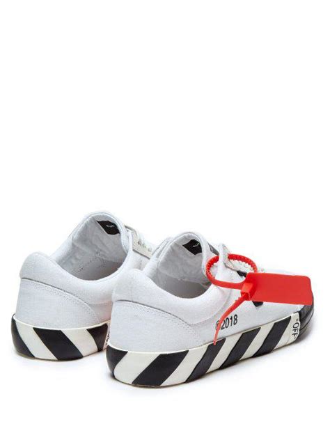 Off White Co Virgil Abloh Vulc Low Top Canvas Trainers In White For