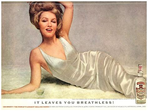 Buy 1962 Smirnoff Vodka Actress Julie Newmar Breathless Liquor Ad Retro Poster Decal Online At