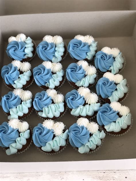 Chocolate White And Blue Cupcakes Easy Cupcakes Decoration Cupcake