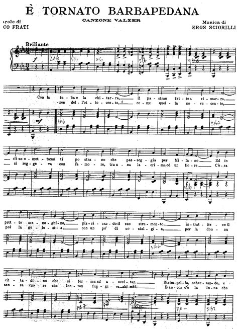 Vorrei sapere cortesemente se c'è qualcuno tra di vii che mi potesse far avere lo spartito per pianoforte intitolato : È tornato Barbapedana 1