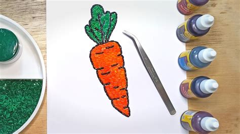 Cara Membuat Kolase Wortel Dari Biji Bijian Mudah Gambar Kolase Sayur