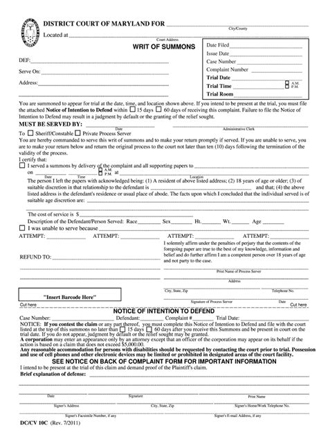 writ summons pleading fill out and sign online dochub