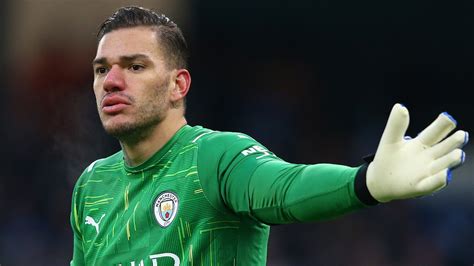 Ederson Reacts To Viral Image Of Man City Goalkeeper Crouching Down