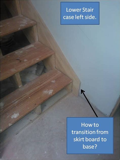 How To Transition From Stair Skirt Board To Base Board Diy Home
