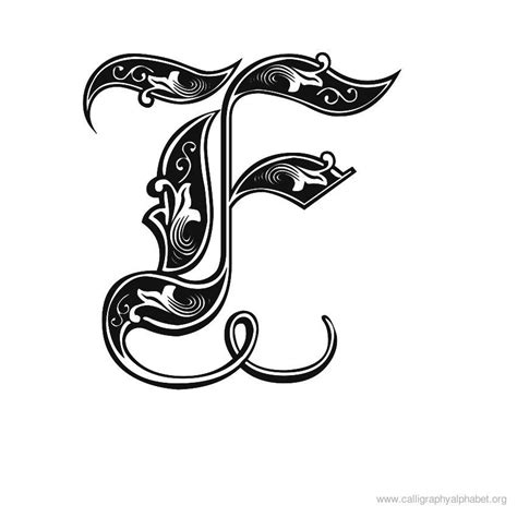 Capital Letters Fancy Calligraphy F Lrjourneay