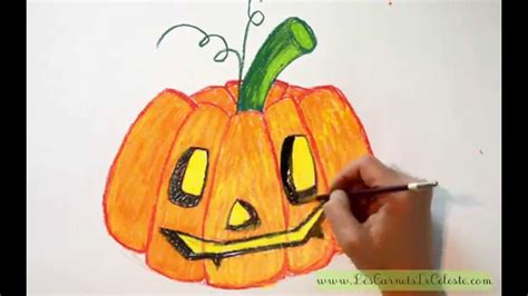 Comment dessiner une citrouille pour Halloween - YouTube