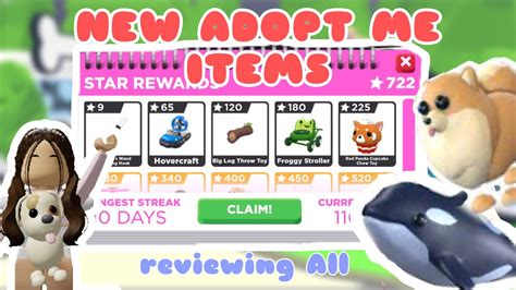 Reviewing All The New Star Reward Update Items In Adopt Me 🎁⭐️🌟