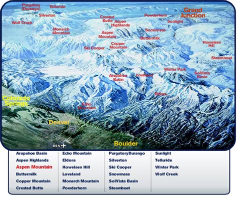 Map Of Colorado Ski Areas Images And Photos Finder