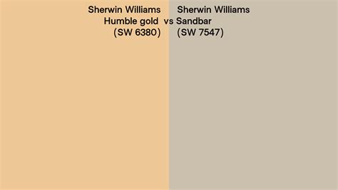 Sherwin Williams Humble Gold Vs Sandbar Side By Side Comparison
