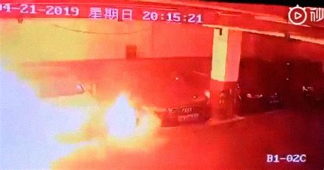 Watch A Tesla Model S Burst Into Flames In A Parking Garage
