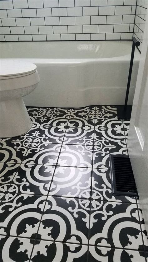 Floor Black And White Bathroom Wall Tiles