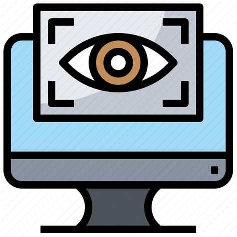 Computer Eye Ui Virtual Vision Visual Vr Icon Download On