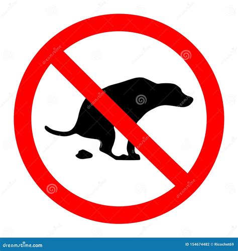 No Dogs Poop Sign Stock Illustration Illustration Of Forbidden 154674482