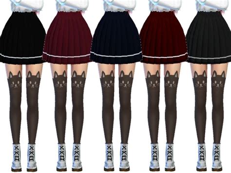 20 Ccute Pleated Skirts Mesh Needed Found In Tsr Category Sims 4