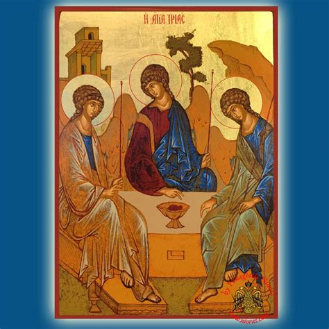 He is famous for his icons of trinity. The Holy Trinity Andrei Rublev Old Testament Byzantine Wooden Icon on Canvas (With images ...