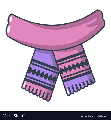 Scarf Icon Cartoon Style Royalty Free Vector Image