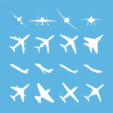 Five Different Airplane Silhouette Icons Stock Vector Image By ©k3star 45452293