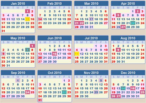 Calendar 2010 School Terms And Holidays South Africa