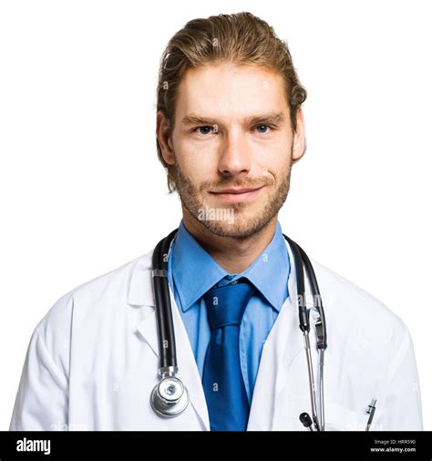 Portrait Of A Handsome Doctor Stock Photo Alamy