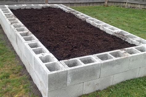 Cinder Block Raised Garden Bed In 2020 Building A Raised Garden