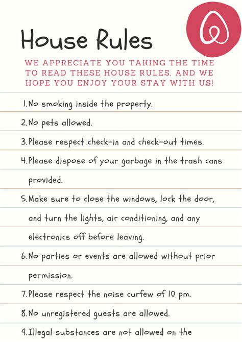 Airbnb Sample House Rules Ultimate Guide {free Pdf} 2022