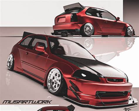 Honda Civic Ek Coupe Slammed