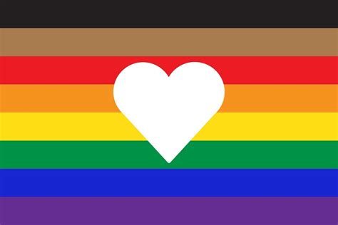 New Pride Flag Lgbtq With Heart Shape Icon Inside Redesign Including