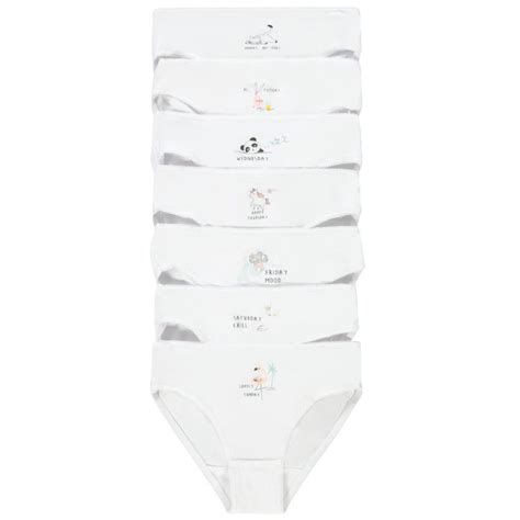 Orchestra Set Of 7 Fancy Week Panties For Girls White 5 Years