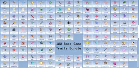Sims 4 100 Base Game Traits Pack V1 Cas Amp Reward Best Sims Mods