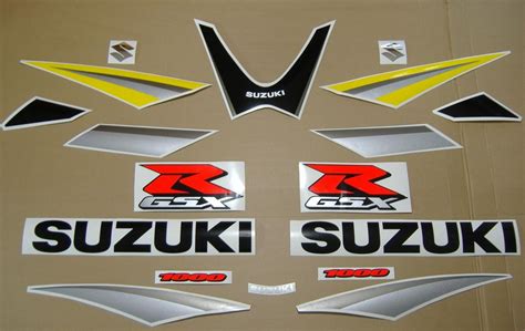 Suzuki Gsx R 1000 2005 Decals Set Full Kit Yellowblack Version