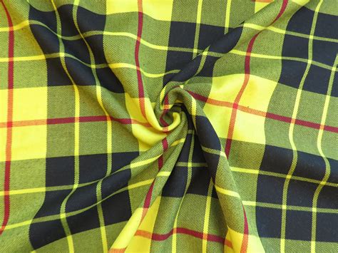 Mcleod Tartan Fabric Yellow Plaid Fabric By Yard Bright Etsy Canada