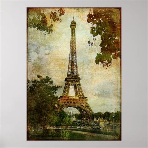 Vintage Eiffel Tower Poster Zazzle