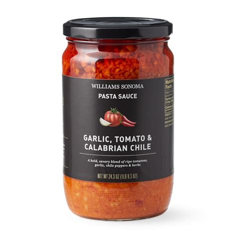 Williams Sonoma Garlic Tomato And Calabrian Chili Gourmet Pasta Sauce