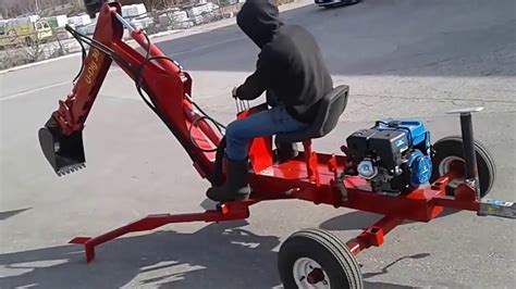 Towable Backhoe With 9hp Gas Engine Youtube