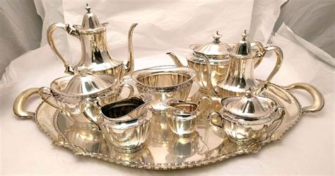 Tiffany And Co Sterling Silver Marquis Nine Piece Tea Service Tea