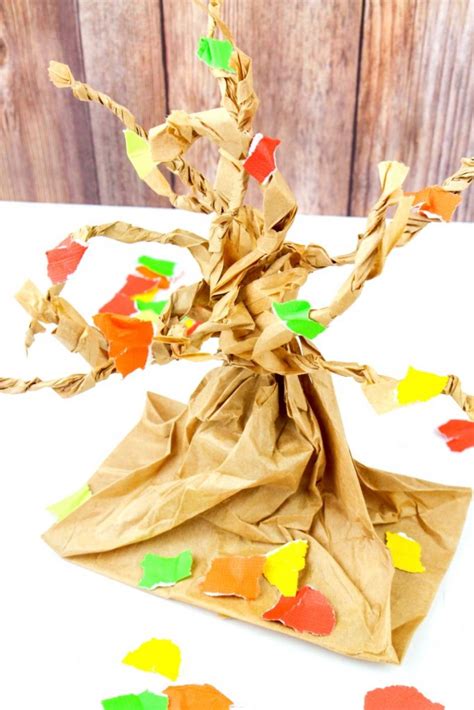 Fall Tree Paper Bag Crafts Kids Love Natural Beach Living