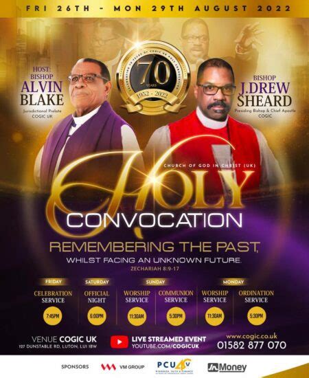 Annual Holy Convocation 2022 Cogic Uk