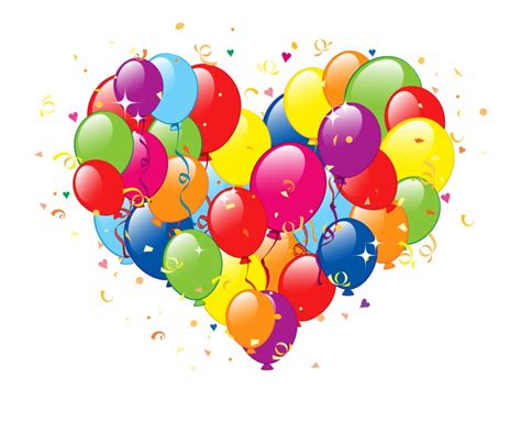 Birthday Heart Balloons Png Png Download Happy Birthday Clip Art Library
