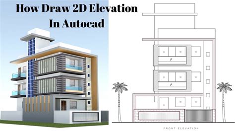 Popular 2d Front Elevation Drawings House Plan Elevation