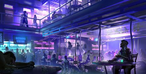 Cyberpunk Night Club By Dsorokin755 On Deviantart Cyberpunk